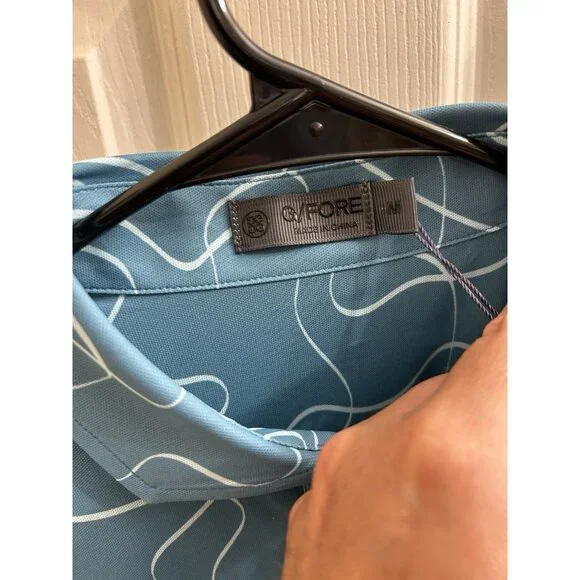 G/FORE Men's Pencil Tech Fit Golf Polo Shirt (Green) - Medium - Picture 6 of 9